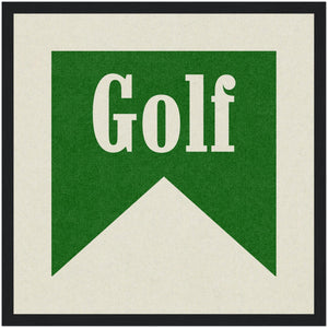 Framed Golf Banner Green Art Print