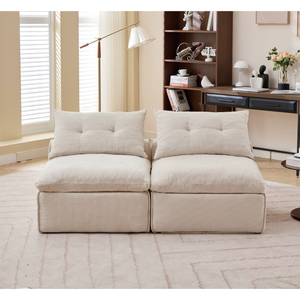 Modular Sofa with Soft Chenille Fabric