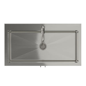 Modern Shaker All-In-One Laundry Utility Sink And Cabinet With Pull-Out Faucet