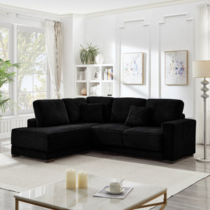 93" Sectional Sofa Couch with Reversible Chaise Lounge