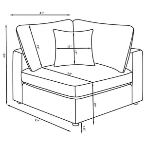 Rhette - Upholstered Sectional With Reversible Cushions