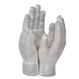 Set of 2 6x6x9' Accepting Hands Accent Cement Hand Decor