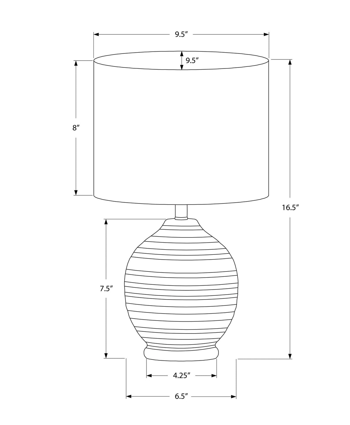 Lighting, Table Lamp, Ceramic, Transitional - Black