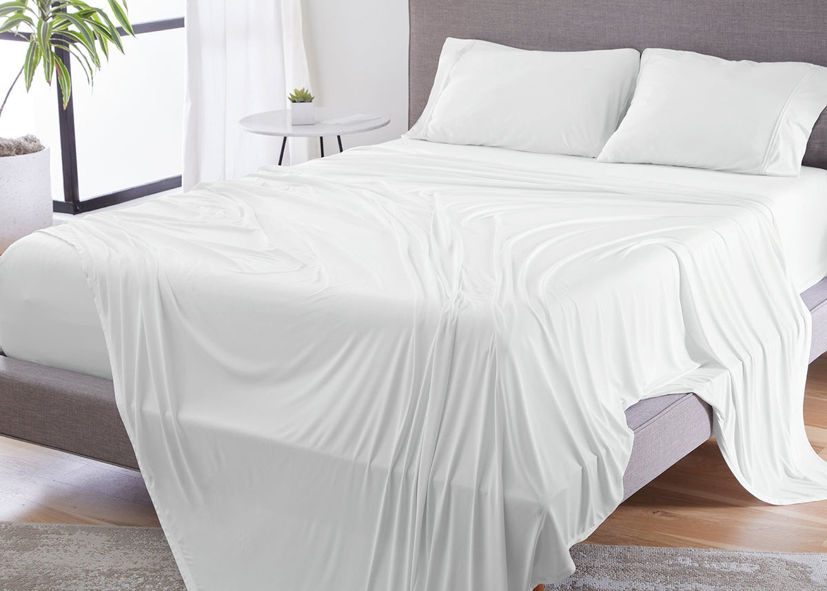 Dri-Tec King Pillowcase Set with Moisture-Wicking Performance - White
