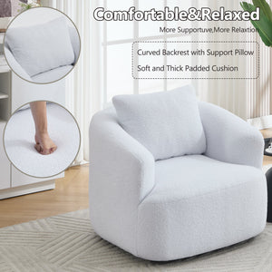 360° Swivel Round Upholstered Comfy Chair