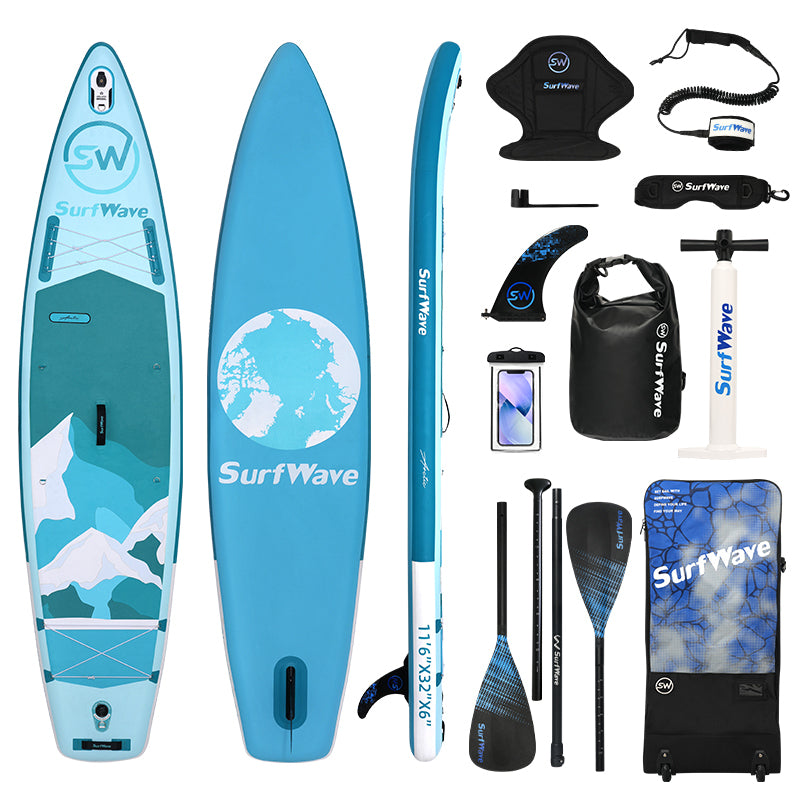 10.5' Baby Blue Inflatable Paddle Board – Universal All-Round SUP