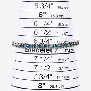 12.95 Carat Genuine Blue Diamond 14K Yellow Gold Bracelet