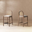 Panama-26.5'-Curved-Back-Cane-Rattan-Counter-Stool,-Set-of-2,-Two-Tone-Neutral-Gray-Polyester-Wool-Blend-Counter-Stools