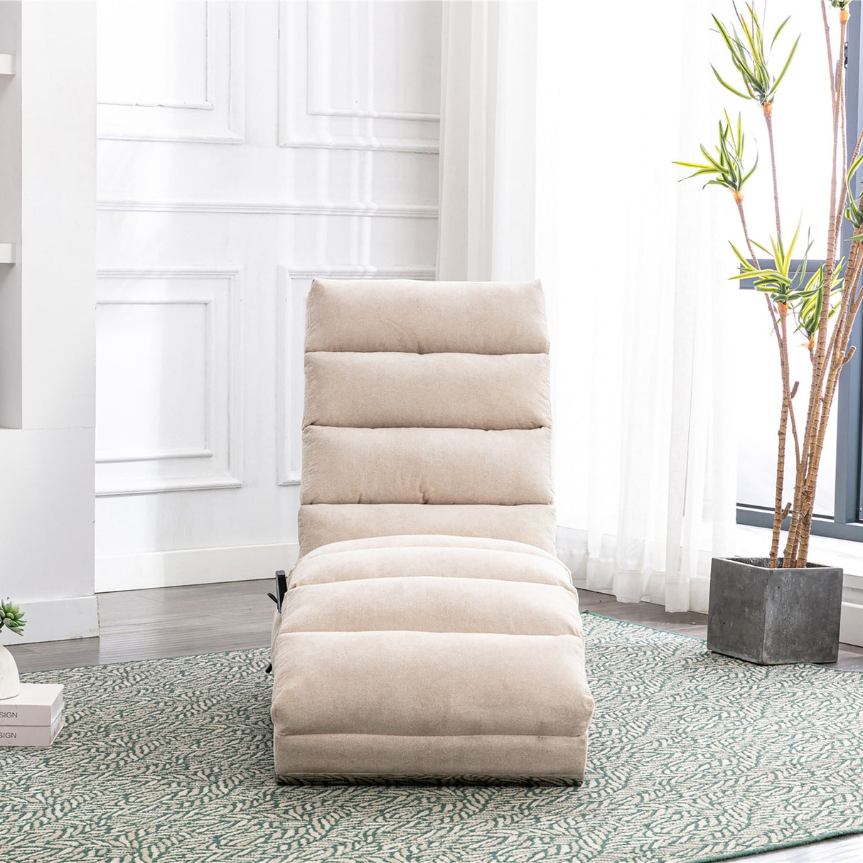 Massage Chaise Lounge Indoor With Remote Control, Ergonomic Electric Massage Lounger