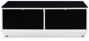 Gardoni - Rectangular Cocktail Table - White / Black