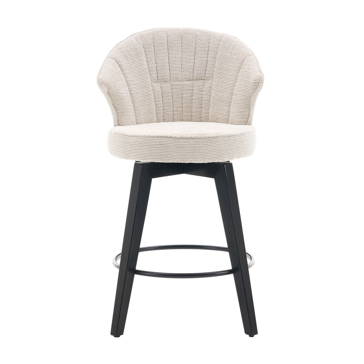 Wing Back Swivel Bar Stools (Set of 2)