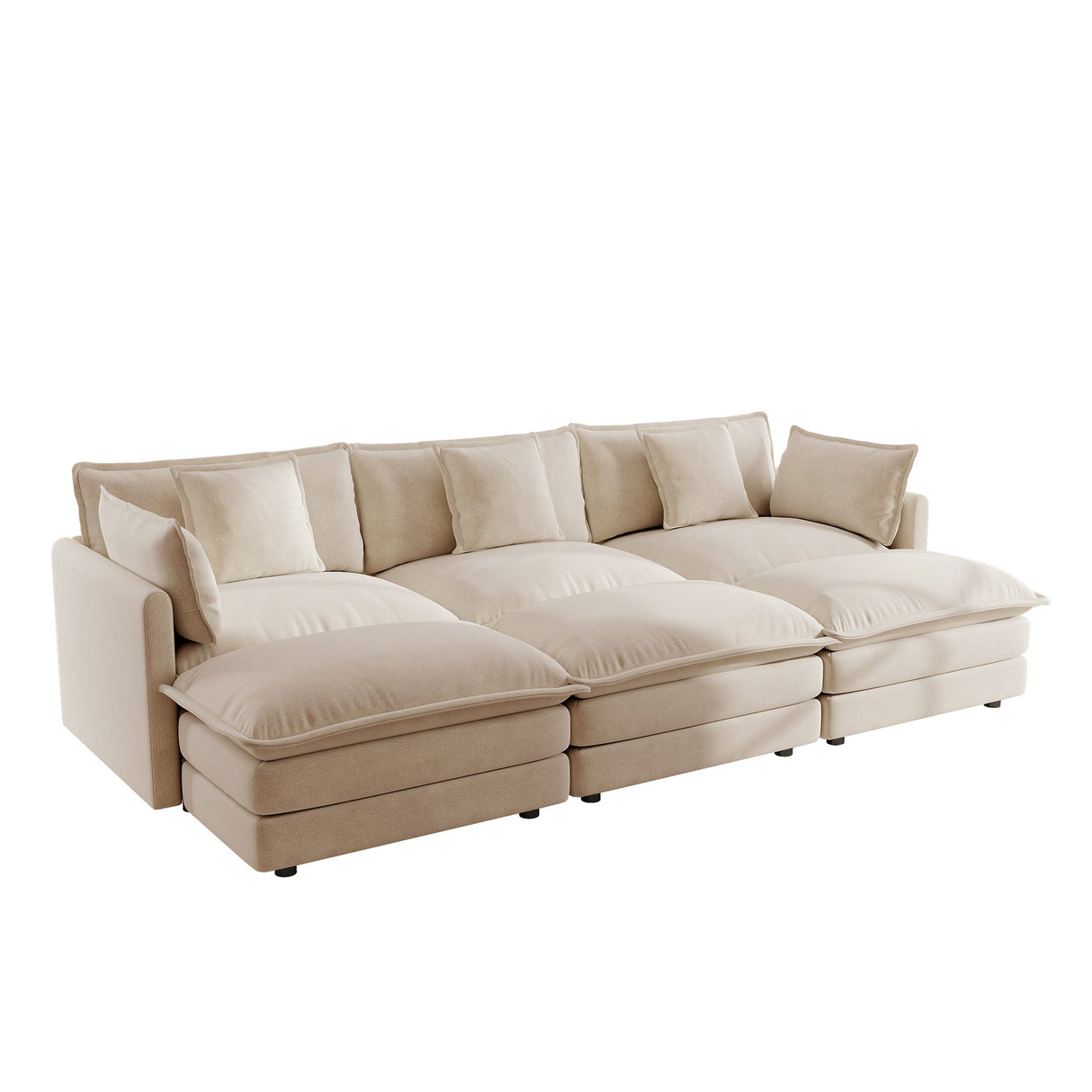 Comfortable Deep Seat Reversible Modular 3 Seater Sectional Sofa