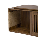 Mid-Century Modern 2-in-1 Extendable Walnut TV Stand