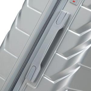 3-Piece ABS Spinner Wheel Luggage Set with Combination Lock - Silver