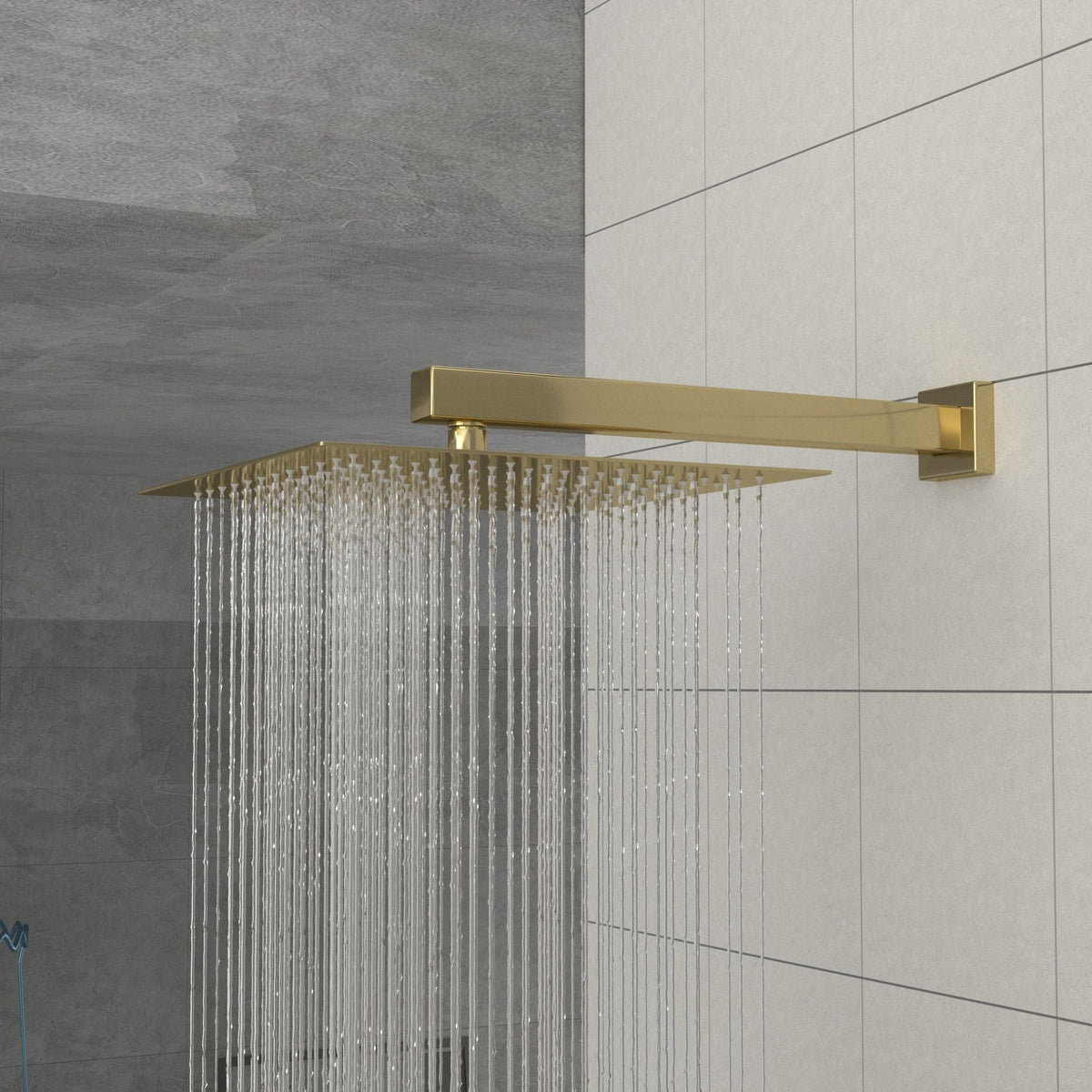 Dual Shower Head 10" Wall Mounted Shower System with Anti-Scald Valve - Black, Gold, or Gray