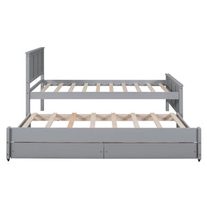 Platform Bed With Trundle And Drawers
