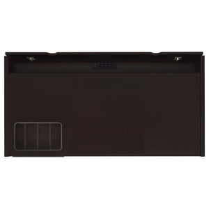 Halston - 3 Drawer Office Computer Desk With Keyboard Tray - Cappuccino
