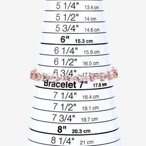 7.56 Carat Genuine Morganite and White Diamond 14K Rose Gold Bracelet