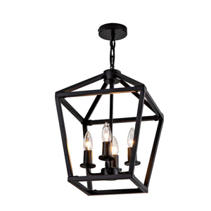 Farmhouse Lantern Chandelier 4-Light