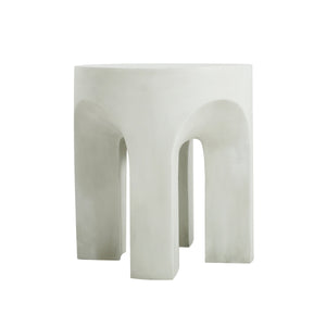 Outdoor MGO Round Top Side Table in Antique White