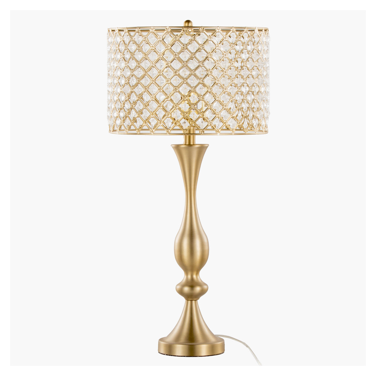 Topaz Crystal Cascade Table Lamp