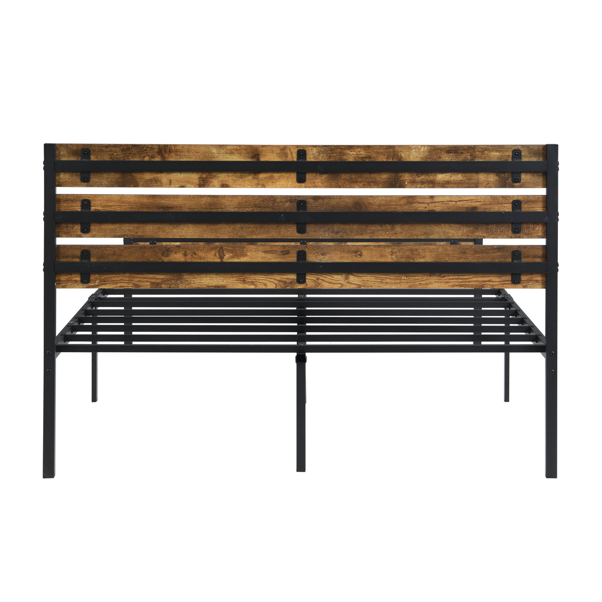 Full Size Bed Frame with Wood Headboard