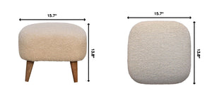 Square Footstool - Cream
