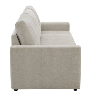 Leira - Linen Pull Out Sleeper Sofa - Beige