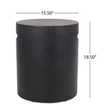 Outdoor End Table with Cutout Handle, Copper