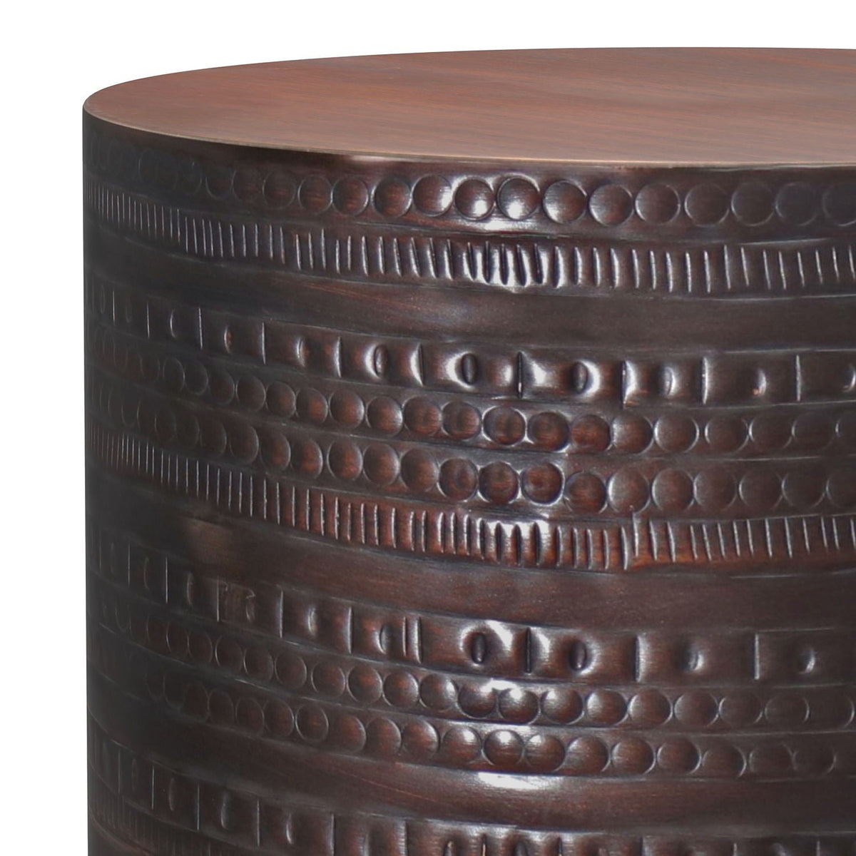 Johnsen - Handcrafted Large Metal Accent Table