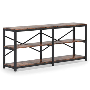 Console Table With X Back Design, Extra Long Storage