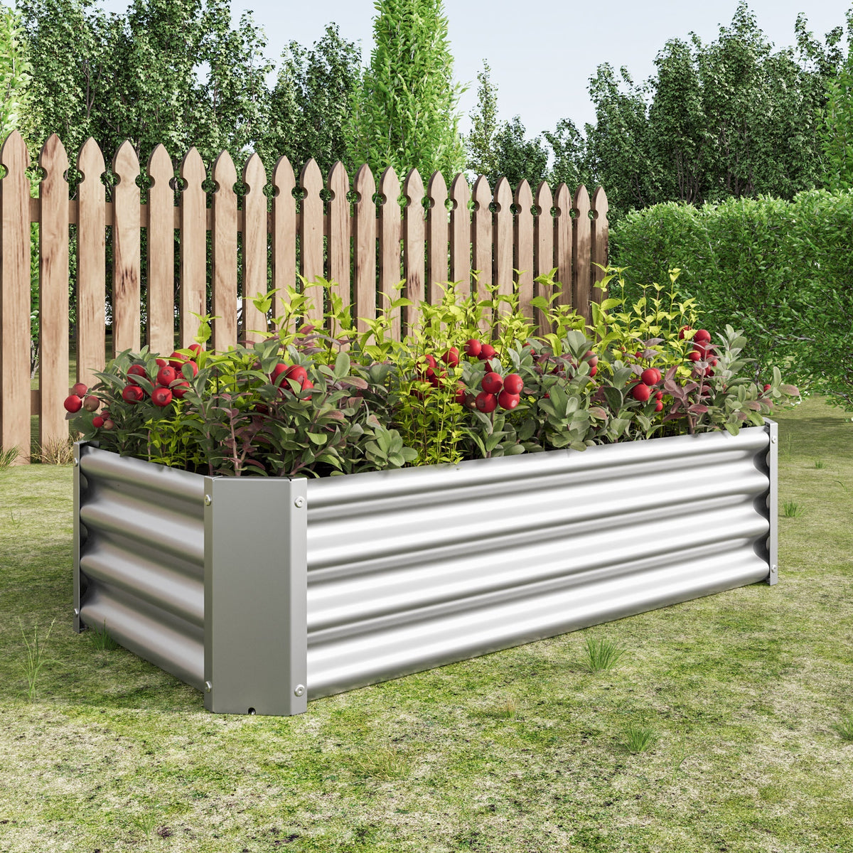 Metal Raised Garden Bed 4x2x1 ft