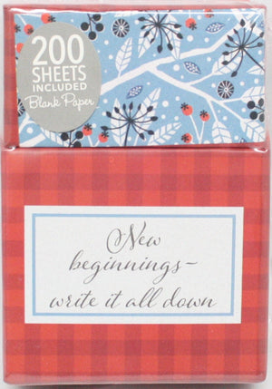 Flip Top  Note Paper Box  - New Beginnings