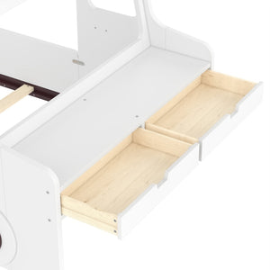 Twin Size Car-Shaped Floor Bed with Storage for Kids