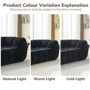 Modern Sofa With Piano Key Backrest