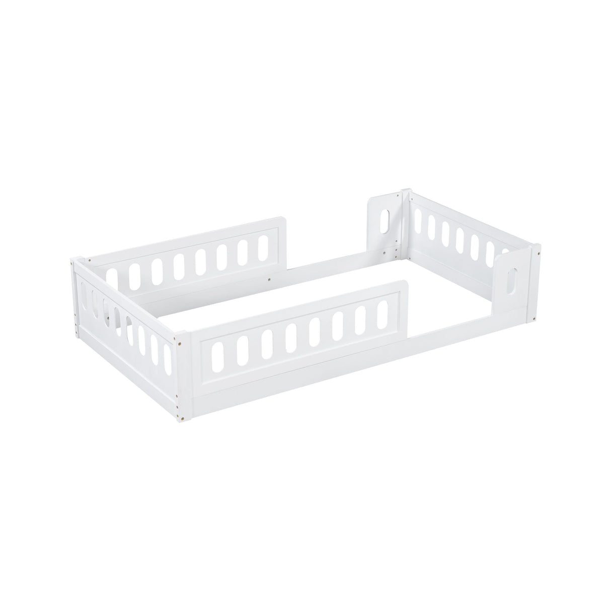 Platform Bed With Guardrail
