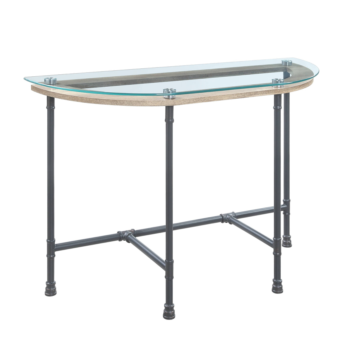 Brantley Clear Glass & Sandy Table