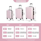 7-Piece Luggage Set ABS Lightweight & Durable with Spinner Wheels