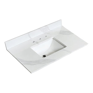 37-Inch Quartz Bathroom Vanity Top