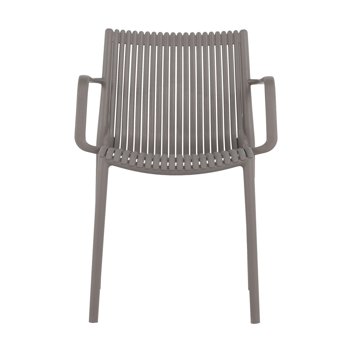 4 Modern Stackable Armchair Matched With Long Table