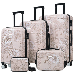 GigaTech 5-Piece PC+ABS Hardside Luggage Set