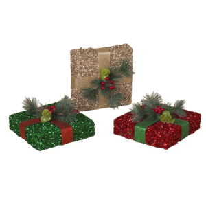 Glittering Holiday Gift Decoration -