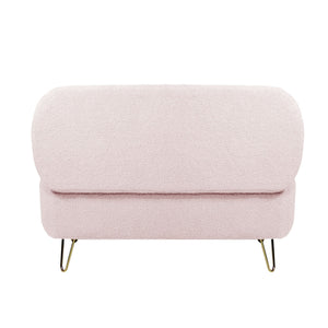 Storage Ottoman Bench For End Of Bed Legs, Modern Camel Faux Fur Entryway Bench Upholstered Padded With Storage For Living Room Bedroom