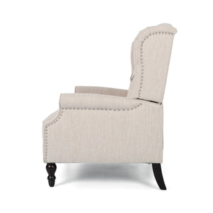 Push Back Recliner Chair Fabric Lounge Armchair