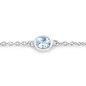 1.80 Carat Genuine Blue Topaz .925 Sterling Silver Bracelet