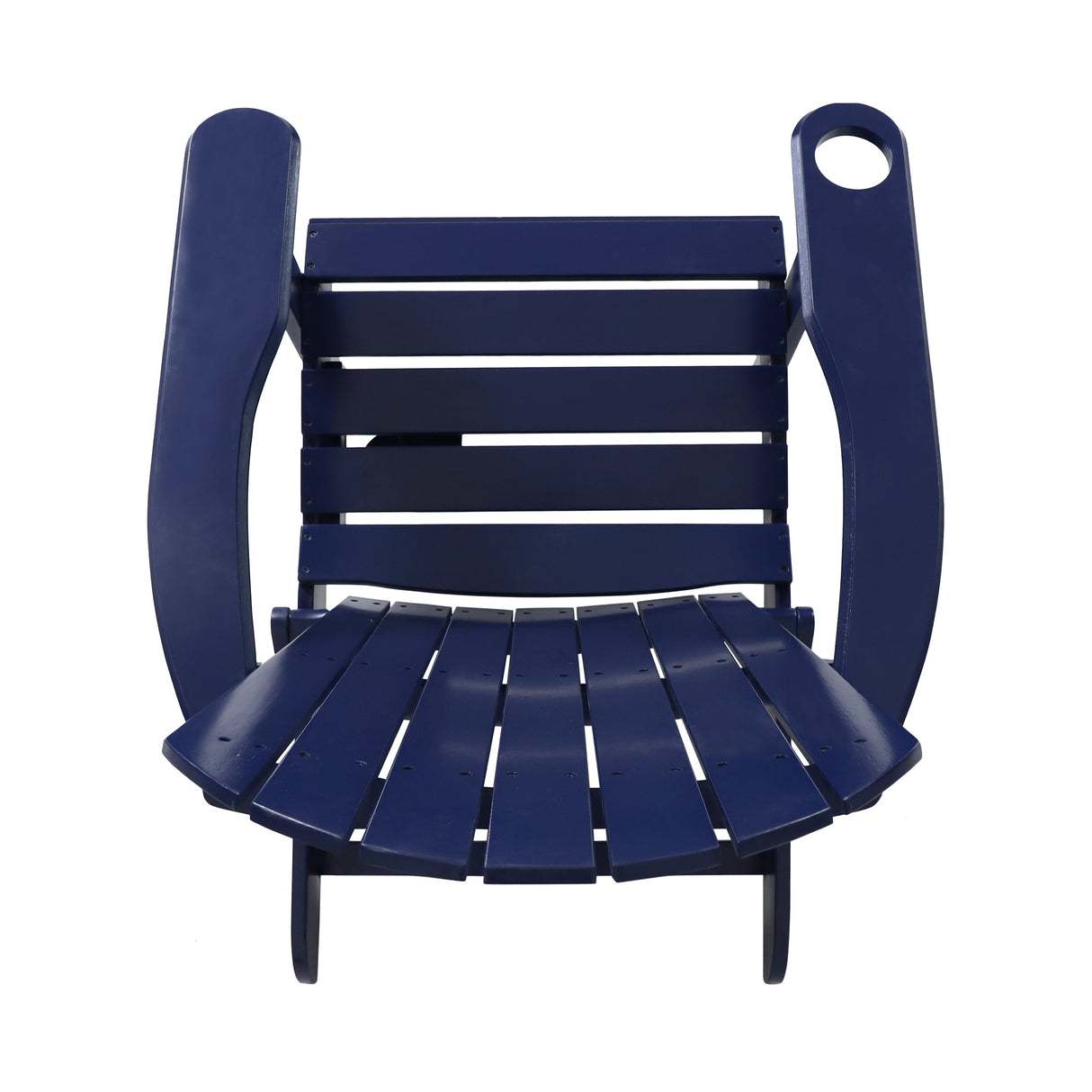 Zenithia Outdoor Foldable Adirondack Chair with 2 Cup Holders, Blue