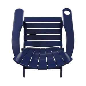 Zenithia Outdoor Foldable Adirondack Chair with 2 Cup Holders, Blue