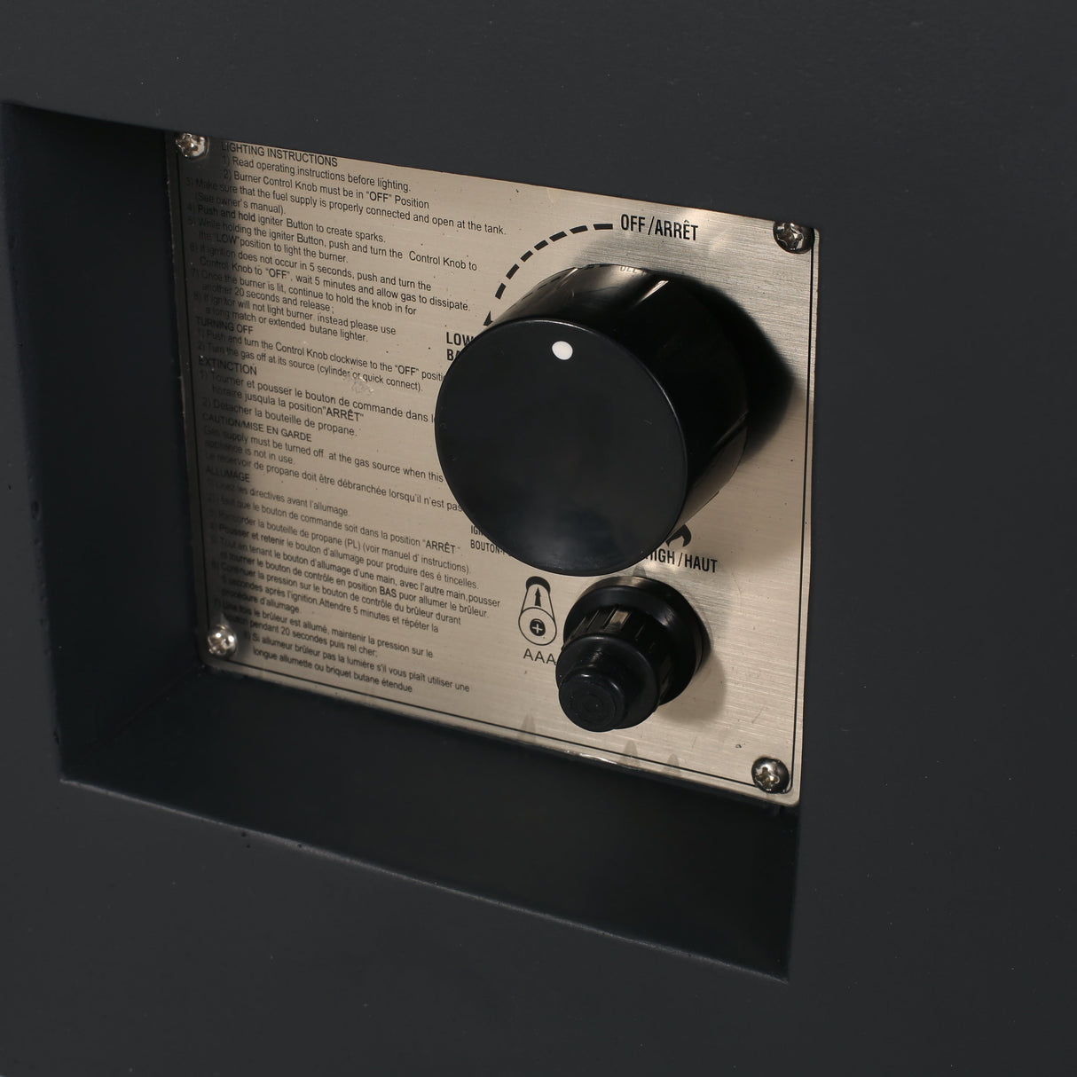 Outdoor 50,000 BTU Lightweight Concrete Fire Pit Table with Storage