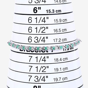 0.72 Carat Genuine Emerald .925 Sterling Silver Bracelet