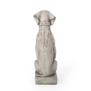MGO Outdoor Dog Statue, Antique White